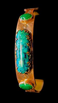 3 Gem Copper Bracelet