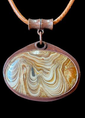 Kokoweef Flowstone Cave Onyx Copper Pendant