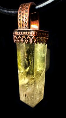 Lemon Quartz Point Pendant