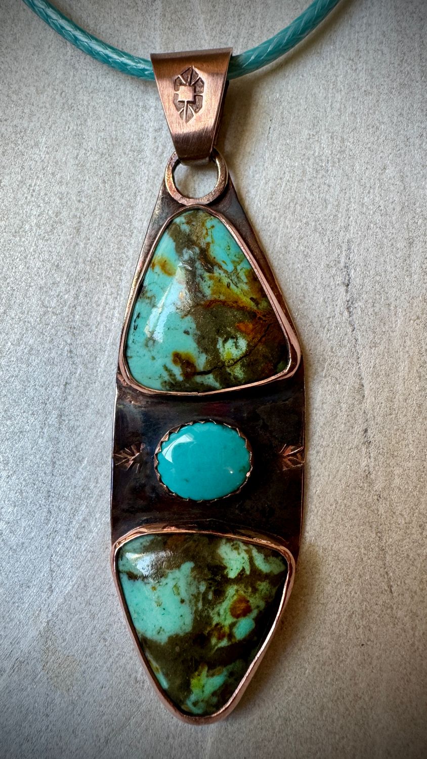 Nevada Turquoise Copper Pendant