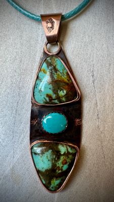 Nevada Turquoise Copper Pendant
