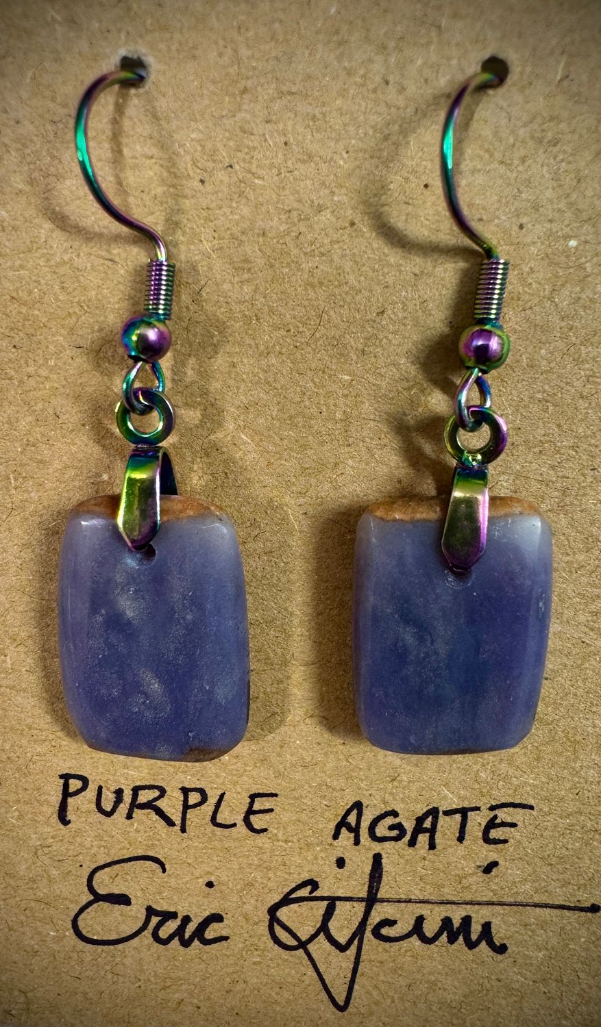 Purple Agate Earrings