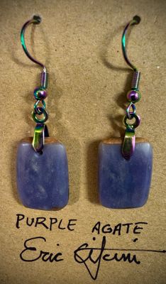 Purple Agate Earrings