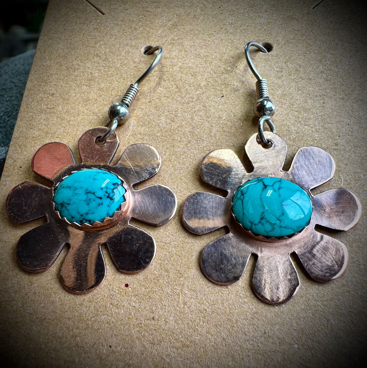 Turquoise Flower Earrings