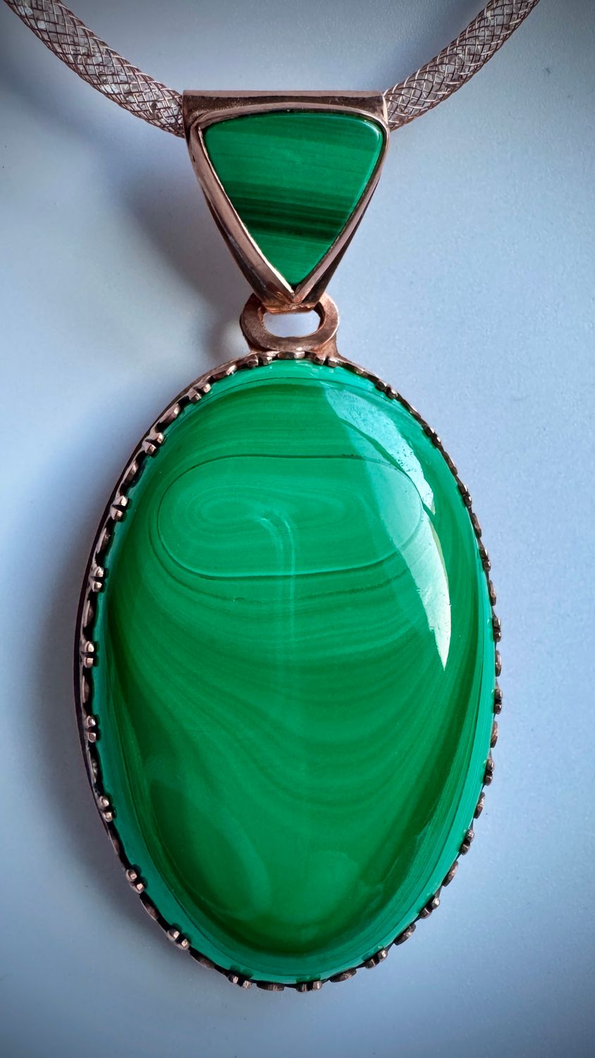 Fantastic Malachite Copper Pendant
