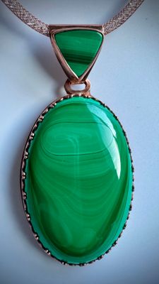 Fantastic Malachite Copper Pendant