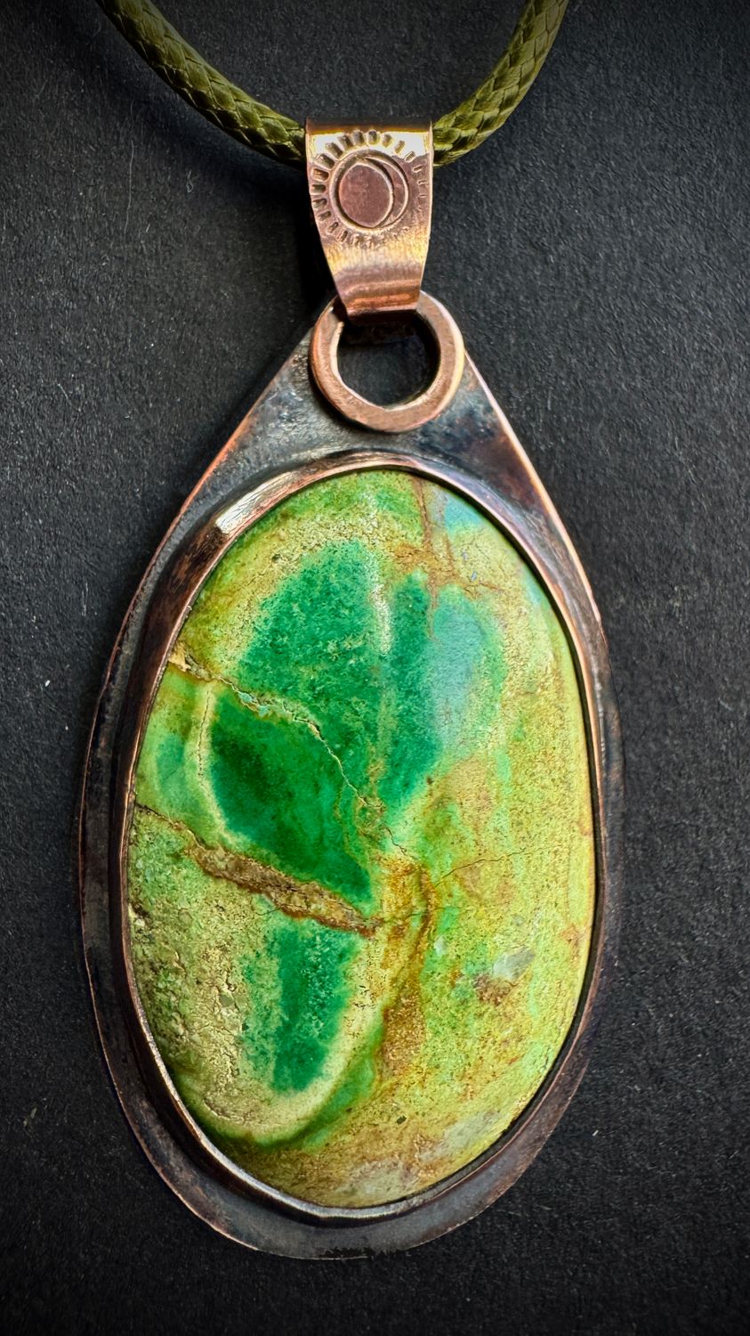 Yin-Yang C23 Malachite Copper Pendant