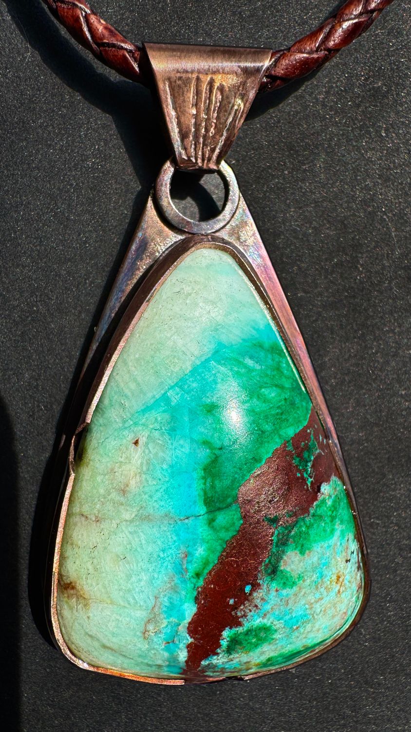 Columbia 23 Chrysocolla Malachite &amp; Copper Pendant