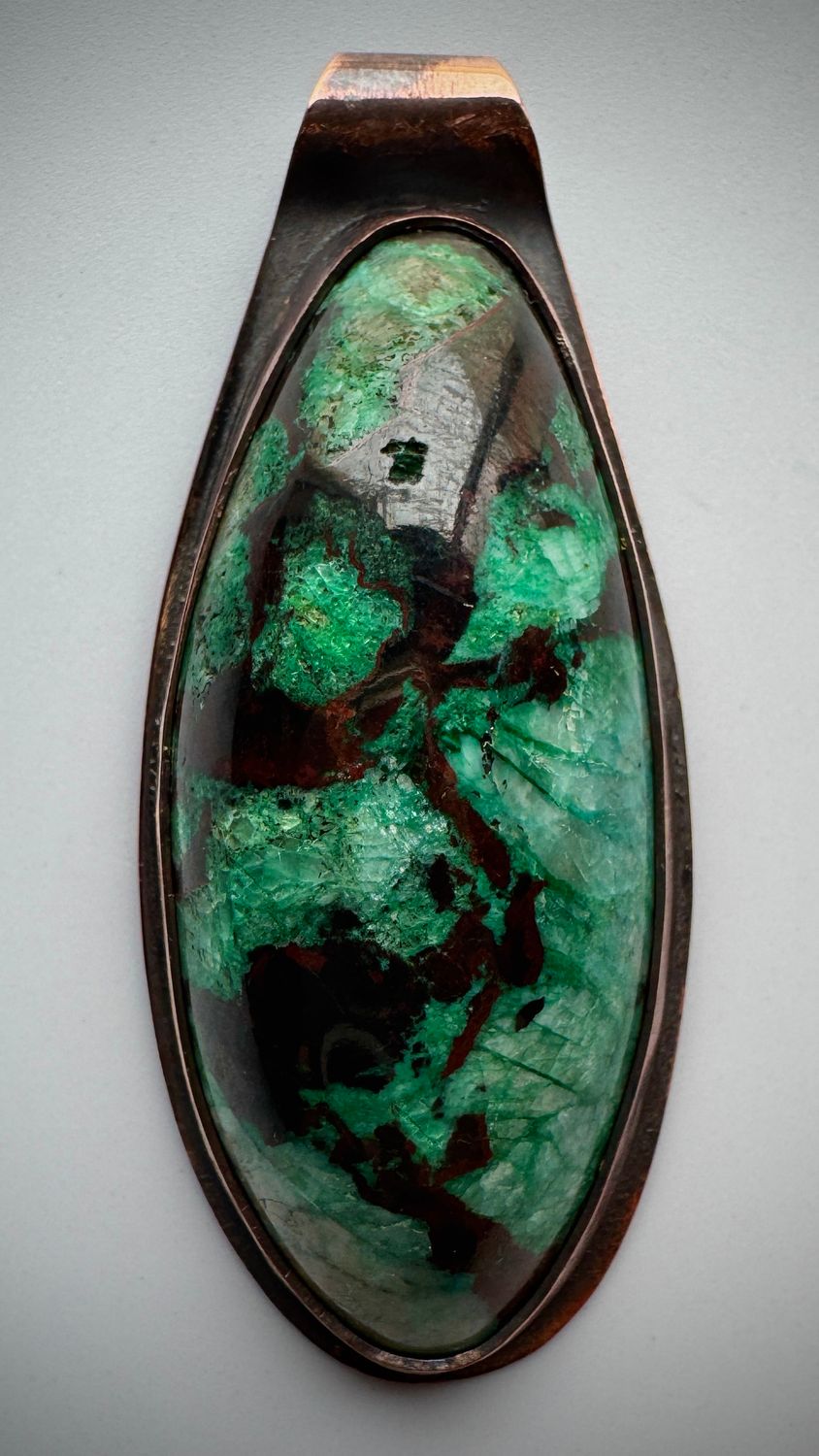 Columbia 23 Gemmy Malachite Copper Pendant