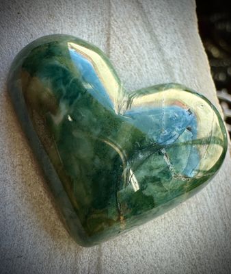 Mayan Jade Heart Cabochon