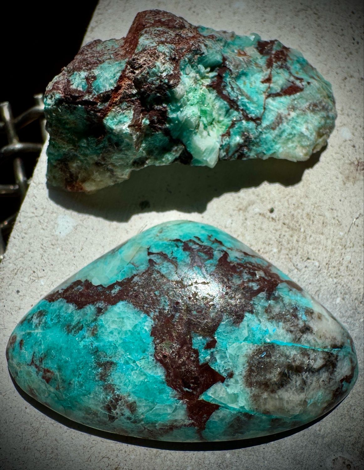 Chrysocolla Malachite Dolomite C23 Cabochon