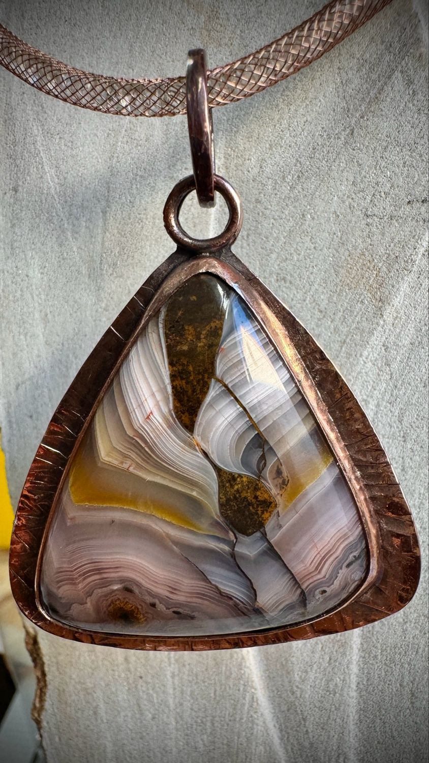 Laguna Agate Copper Pendant