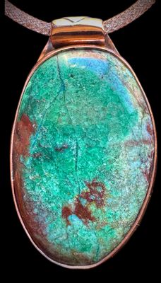 Columbia 23 Chrysocolla Malachite & Copper Pendant