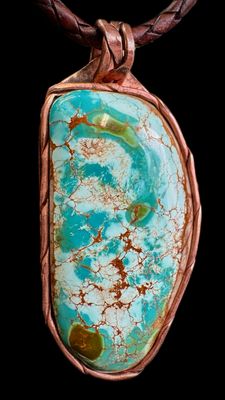 Woven Royston Turquoise pendant