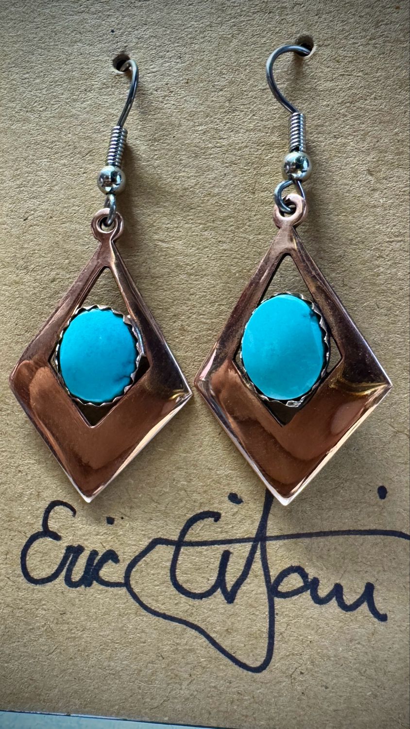 Easter Blue Turquoise Earrings