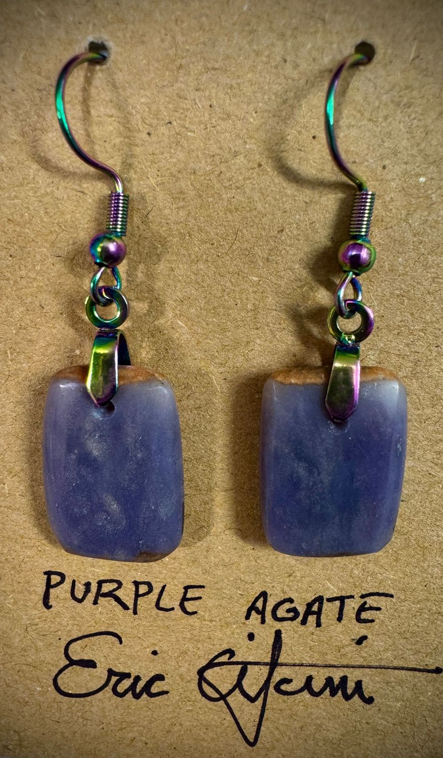 Purple Agate Earrings