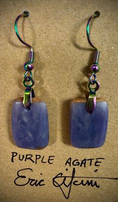 Purple Agate Earrings