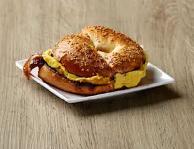 2 Eggs and Meat with Cheese on a Roll