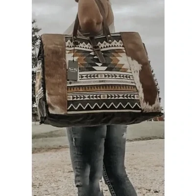 Myra Aztec Cowhide Weekender