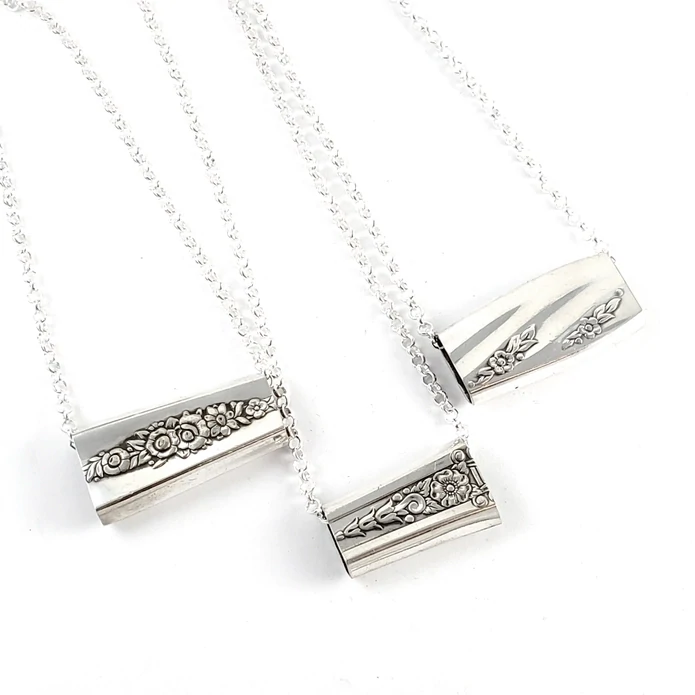 Flatware upcycled bar necklace