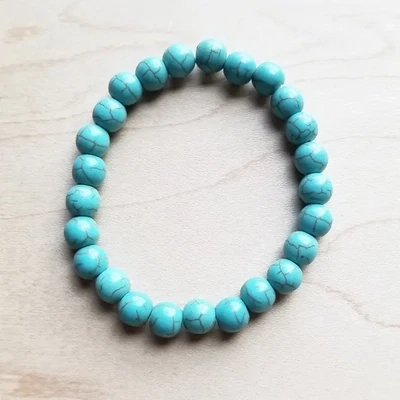 Bracelet Bar-Blue Turquoise Stackable Bracelet 800u