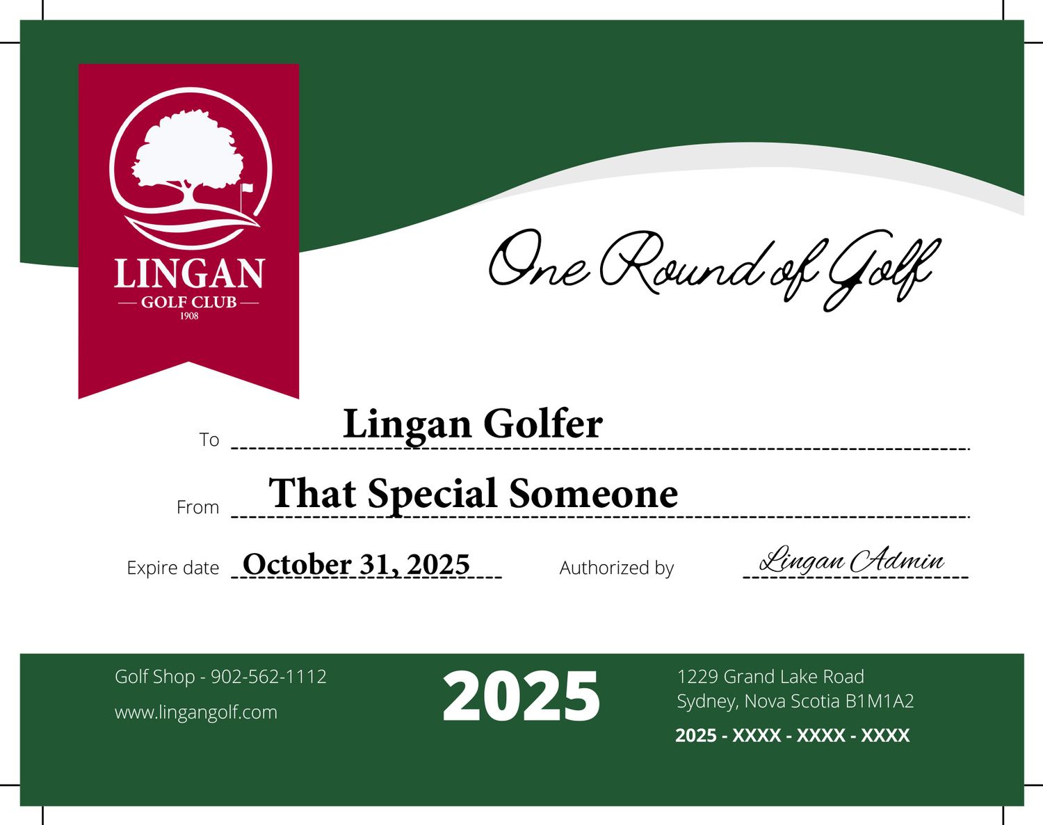 2025 Green Fee Package