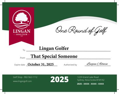 2025 Green Fee Package