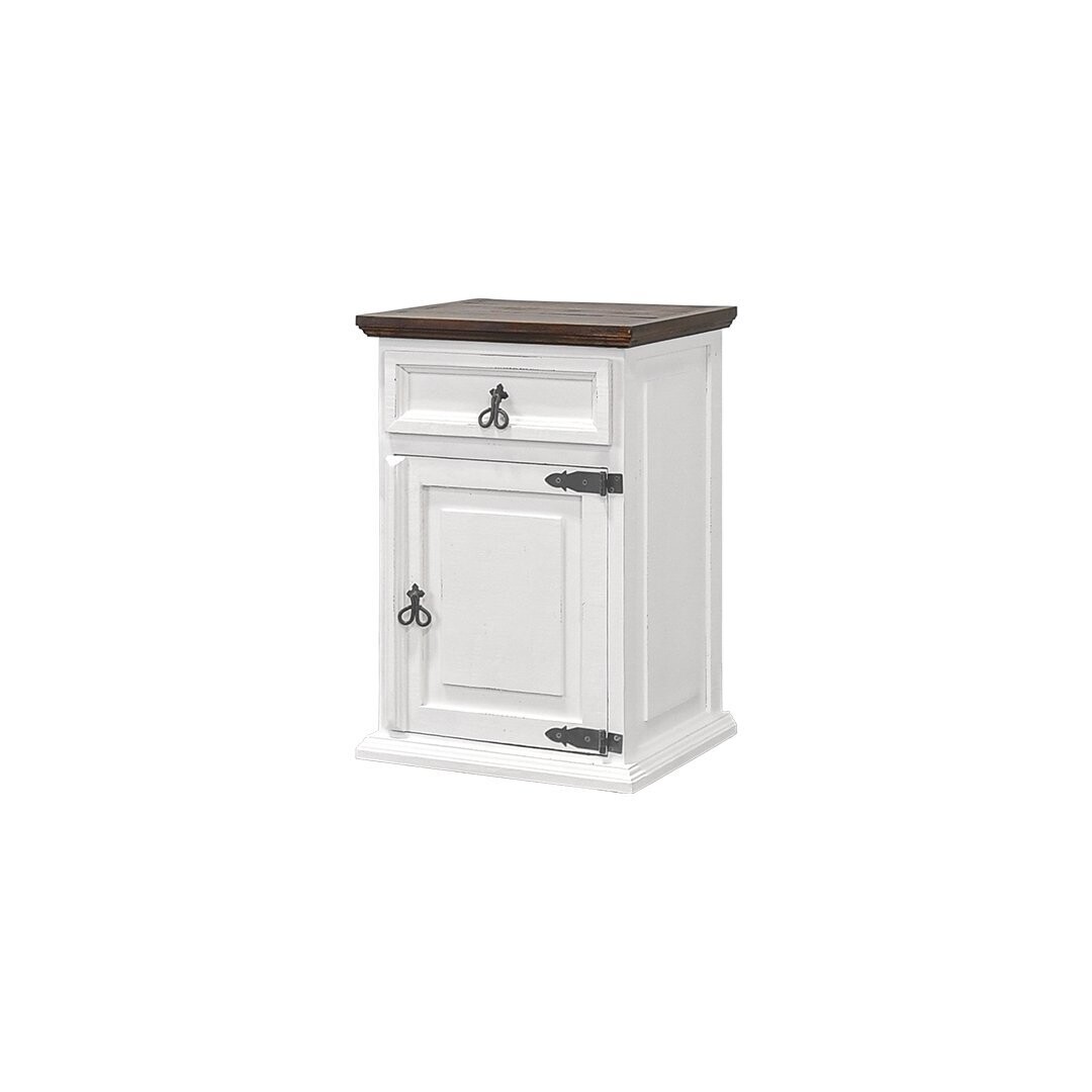 1 DOOR 1 DRAWER NIGHTSTAND - WHITE