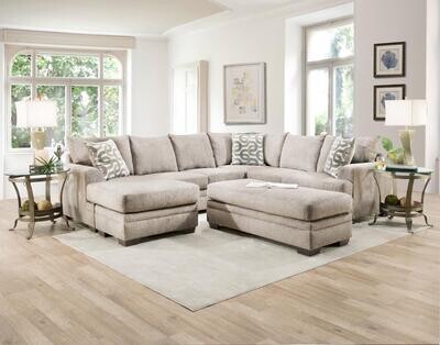 BAILEY CREAM STORAGE OTTOMAN