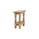 TURNED LEG SIDE CHAIR TABLE - CREAM W/ SIERRA BROWN TOP