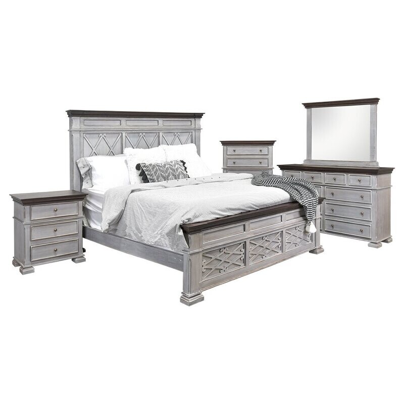 BELLA QUEEN BED - CASTELLO GRAY