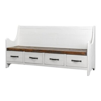 DUTCH BENCH - AGED WHITE TOBACCO TOP