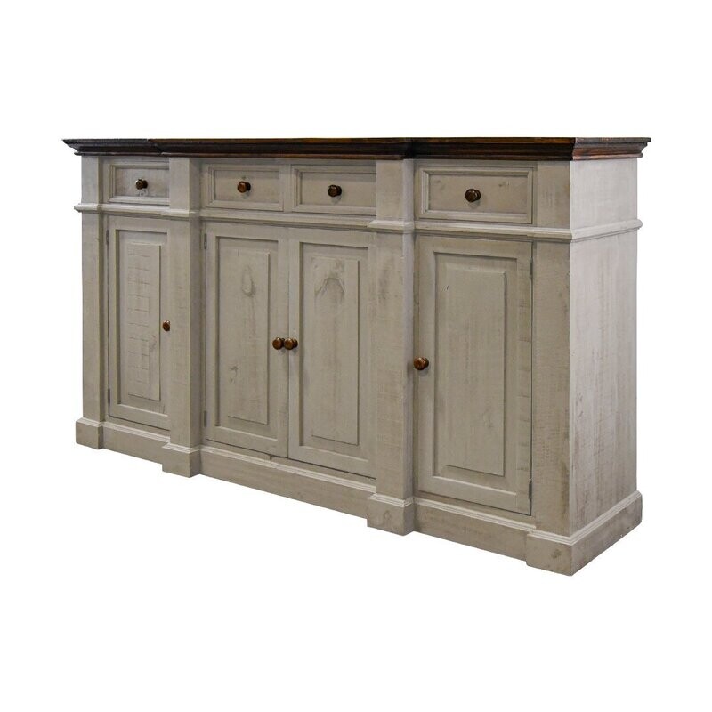 SAVANNAH 4 DRW 4 DOOR BUFFET - AGED GRAY TOBACCO TOP