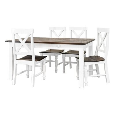 SAVANNAH 5&#39; TABLE - AGED WHITE TOBACCO TOP