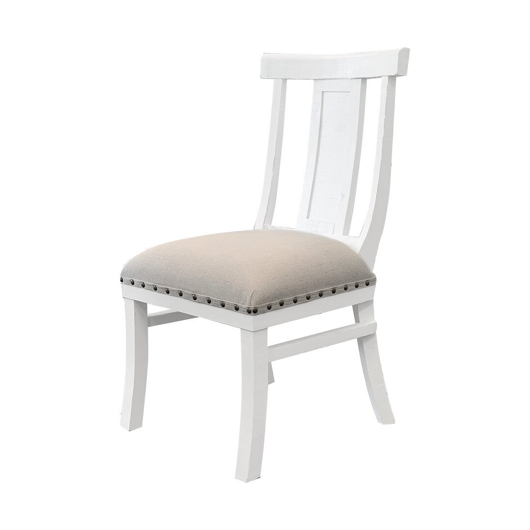 ASHLAND CUSHION CHAIR - AGED WHITE W/ TOBACCO TOP