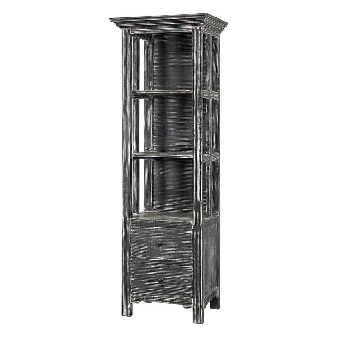 VERONA NARROW BOOKCASE - WEATHERED WOOD