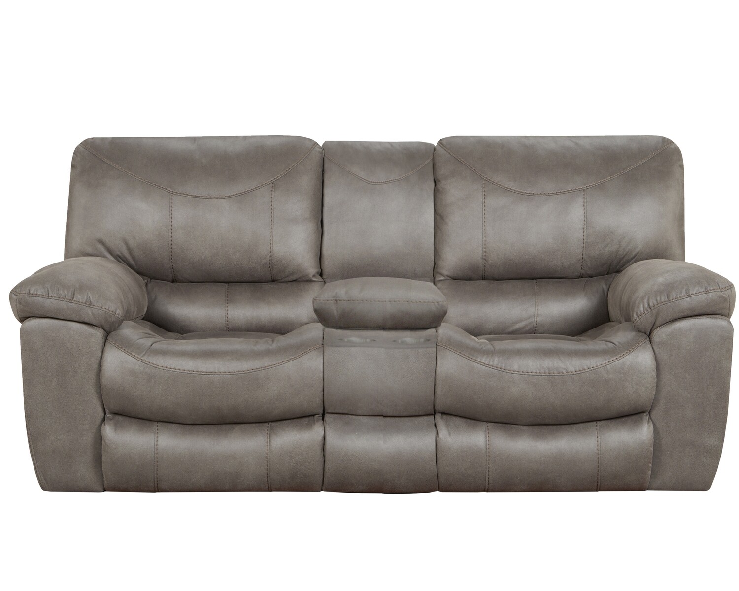 TRENT MANUAL RECLINING LOVESEAT W/ CONSOLE - CHARCOAL (DISC)
