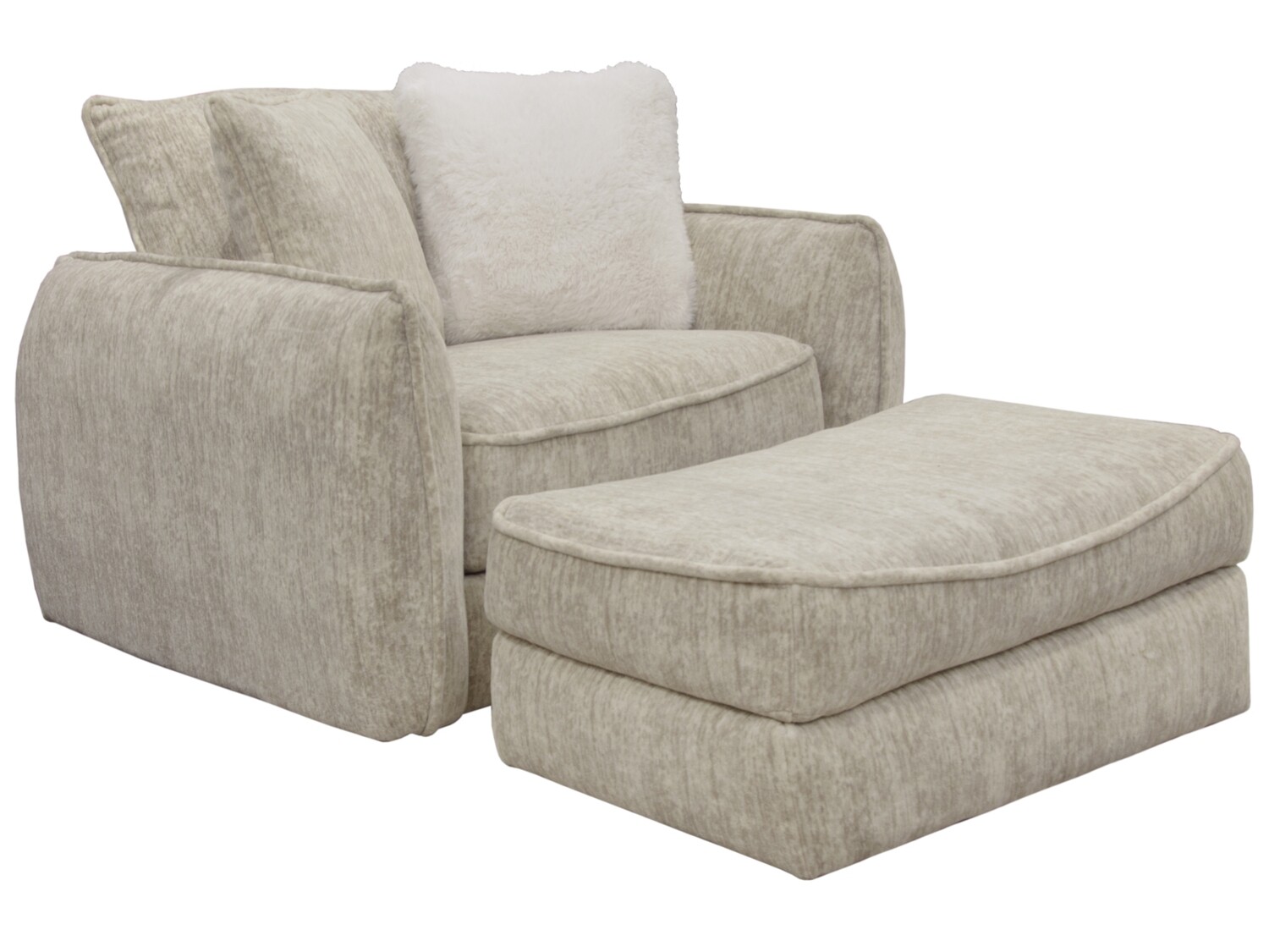 BUCKTOWN OTTOMAN - PARCHMENT