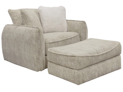 BUCKTOWN OTTOMAN - PARCHMENT