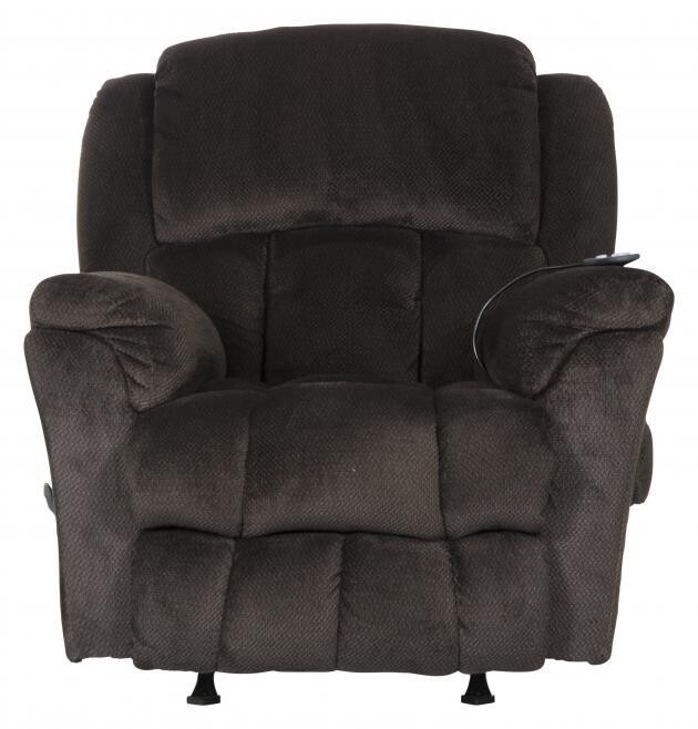 BINGHAM ROCKER RECLINER W/DELUXE HEAT &amp; MASSAGE - CHOCOLATE (DISC)