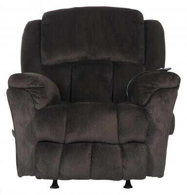 BINGHAM ROCKER RECLINER W/DELUXE HEAT &amp; MASSAGE - CHOCOLATE (DISC)