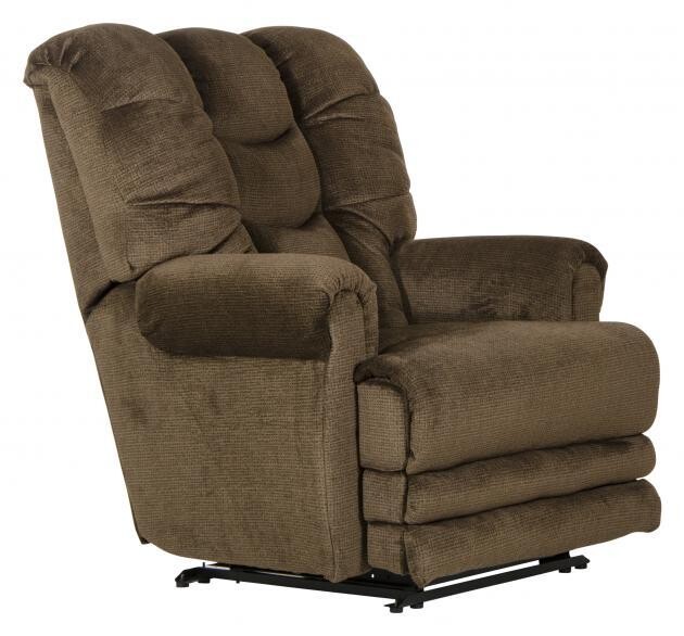 MALONE LAY-FLAT BIG MAN RECLINER W/EXT OTTO - TRUFFLE