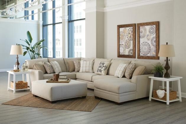 MIDDLETON 3PC MODULAR SECTIONAL (R-HAND CHAISE) - CEMENT