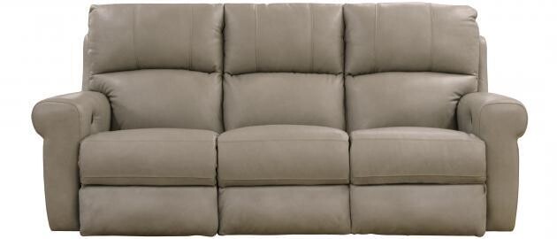 TORETTA POWER LEATHER SOFA - PUTTY