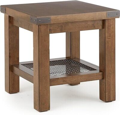 HAILEE END TABLE - ANTIQUE OAK