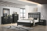 OBSIDIAN QUEEN BED - BLACK