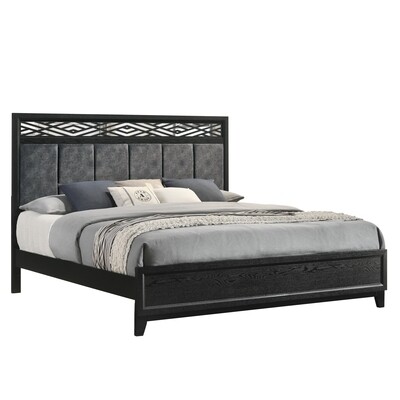 OBSIDIAN KING BED - BLACK