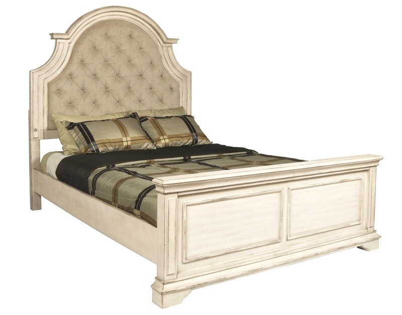 ANASTASIA KING BED - WHITE