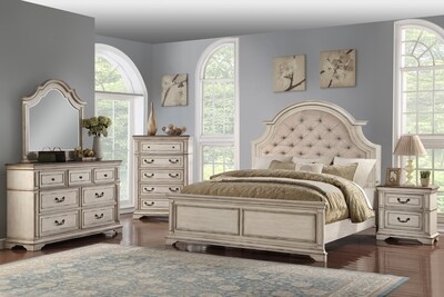 ANASTASIA KING 5PC SET- K BED, DRESSER, MIRROR, CHEST, N/S