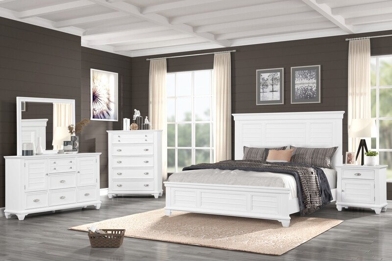 JAMESTOWN KING BED - WHITE